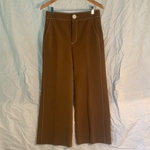 European Zara wide leg brown pants.